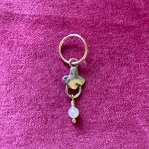 Lee Brevard 18k & 925 Venice Earring with Pearl